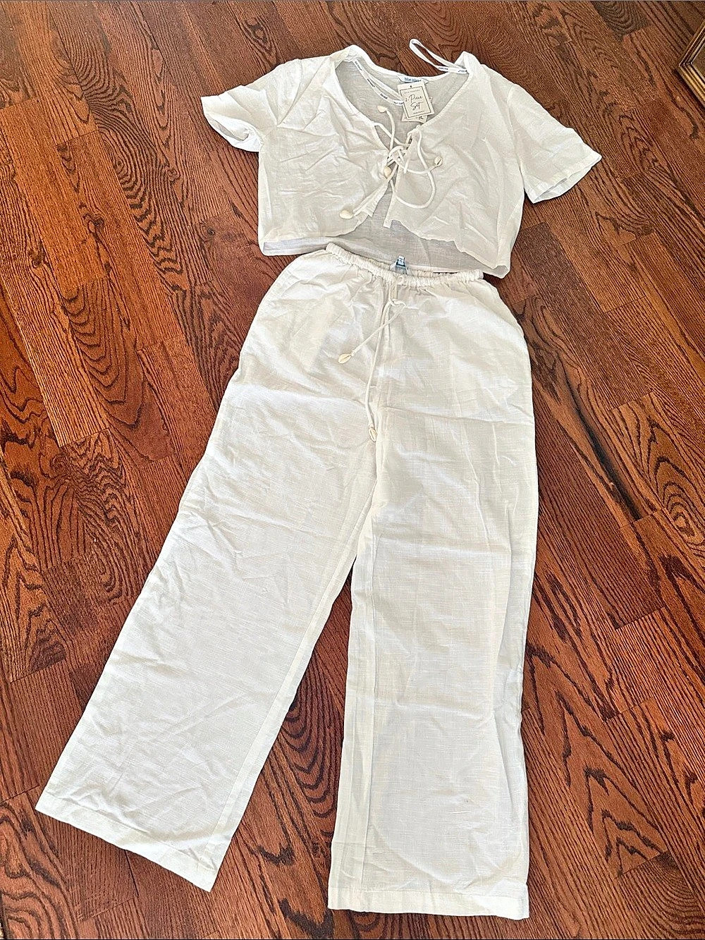 blue island 2-Piece Set White Small NWT